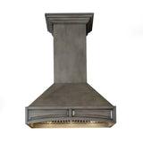 ZLINE Wooden Wall Mount Range Hood in Distressed Gray - Includes Remote Motor (321GG)