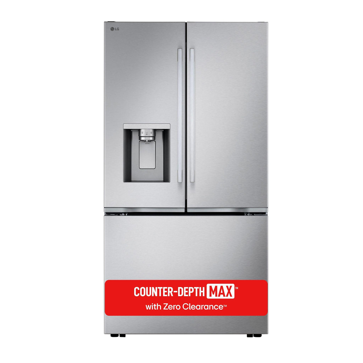 LG Counter-Depth MAX™ with Zero Clearance™ 3-Door French Door Refrigerator with Thin Door Design