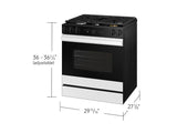 Bespoke 6.0 cu. ft. Smart Slide-In Gas Range with Air Sous Vide & Air Fry in White Glass