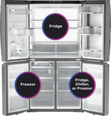 GE Profile™ ENERGY STAR® 28.4 Cu. Ft. Quad-Door Refrigerator with Dual-Dispense AutoFill Pitcher and Door in Door