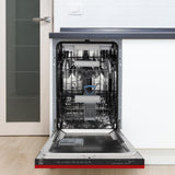 ZLINE 18" Tallac Series 3rd Rack Top Control Dishwasher with Traditional Handle, 51dBa [Color: Red Matte]