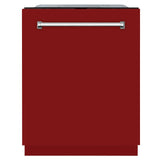 ZLINE 24" Monument Series 3rd Rack Top Touch Control Dishwasher with Stainless Steel Tub, 45dBa (DWMT-24) [Color: Red Gloss]