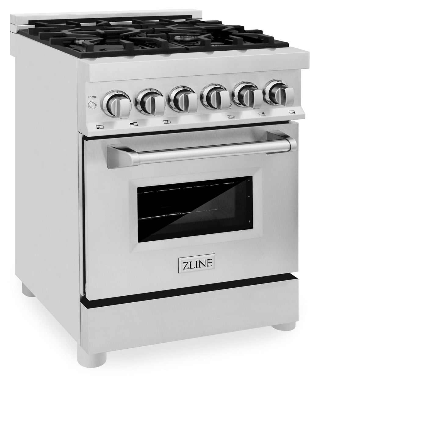 ZLINE 24 in. Professional Dual Fuel Range with Color Door Options (RA24) [Color: Stainless Steel]