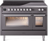 Professional Plus II 48 Inch Electric Freestanding Range in Matte Graphite with Trim