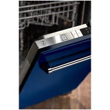 ZLINE 24 in. Top Control Dishwasher with Stainless Steel Tub and Traditional Style Handle, 52dBa (DW-24) [Color: Blue Gloss]