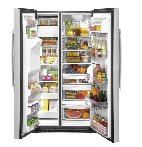 GE® 25.1 Cu. Ft. Fingerprint Resistant Side-By-Side Refrigerator