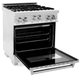 ZLINE 30" 4.0 cu. ft. Range with Gas Stove and Gas Oven in DuraSnow® Stainless Steel with Color Door Options (RGS-30) [Color: Black Matte]