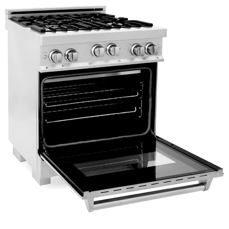 ZLINE 30" 4.0 cu. ft. Range with Gas Stove and Gas Oven in DuraSnow® Stainless Steel with Color Door Options (RGS-30) [Color: DuraSnow® Stainless Steel]