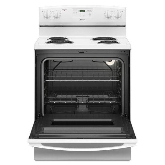 30-inch Amana® Electric Range with Self Clean - white