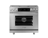 Dual Fuel Pro Range, Silver Stainless Steel, Liquid Propane