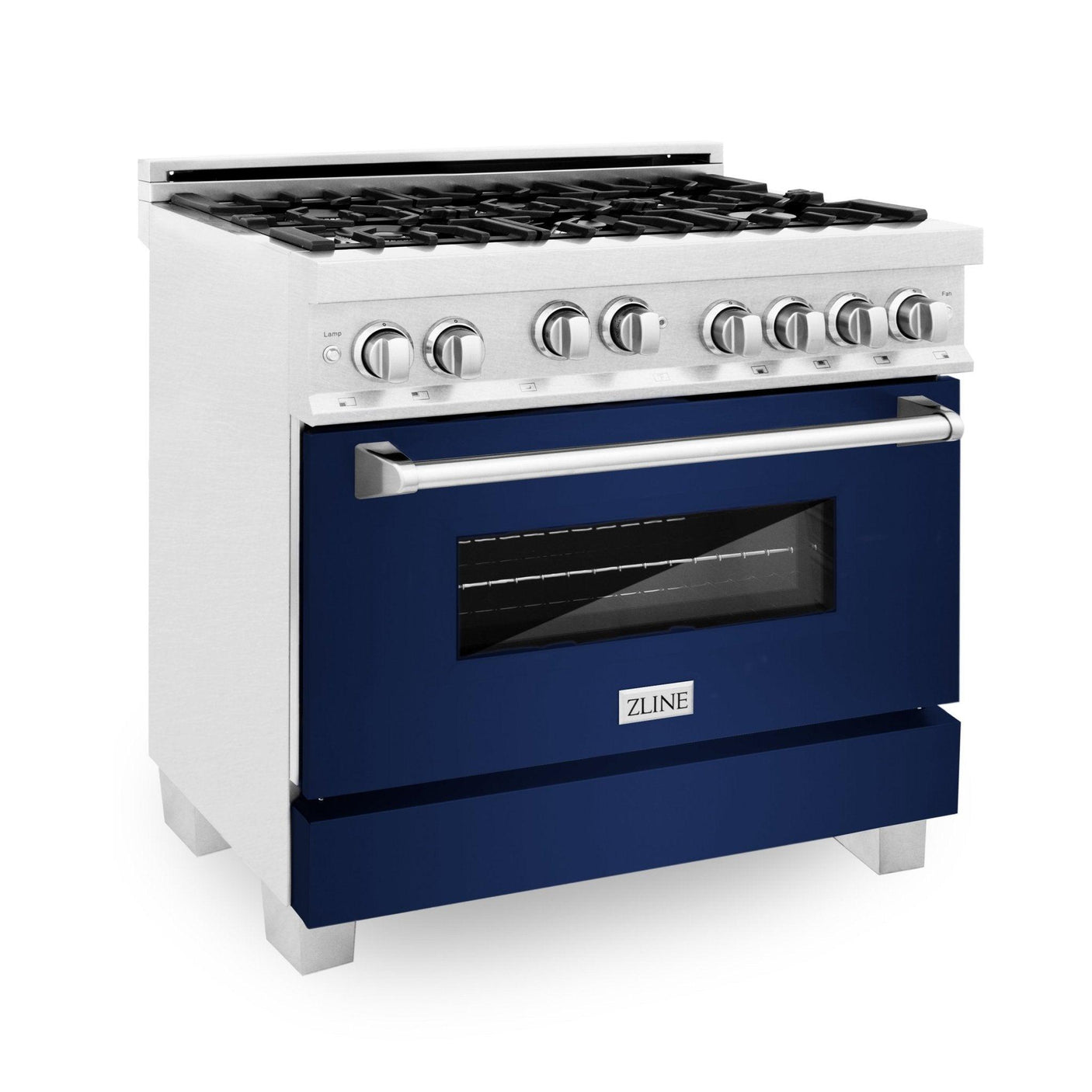 ZLINE 36" Professional 4.6 cu. ft. Gas on Gas Range in ZLINE DuraSnow® Stainless Steel with Color Door Options (RGS-SN-36) [Color: White Matte]