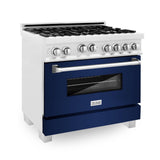 ZLINE 36" Professional 4.6 cu. ft. Gas on Gas Range in ZLINE DuraSnow® Stainless Steel with Color Door Options (RGS-SN-36) [Color: Red Matte]