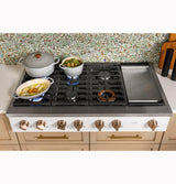 Café™ 48" Commercial-Style Gas Rangetop with 6 Burners and Integrated Griddle (Natural Gas)