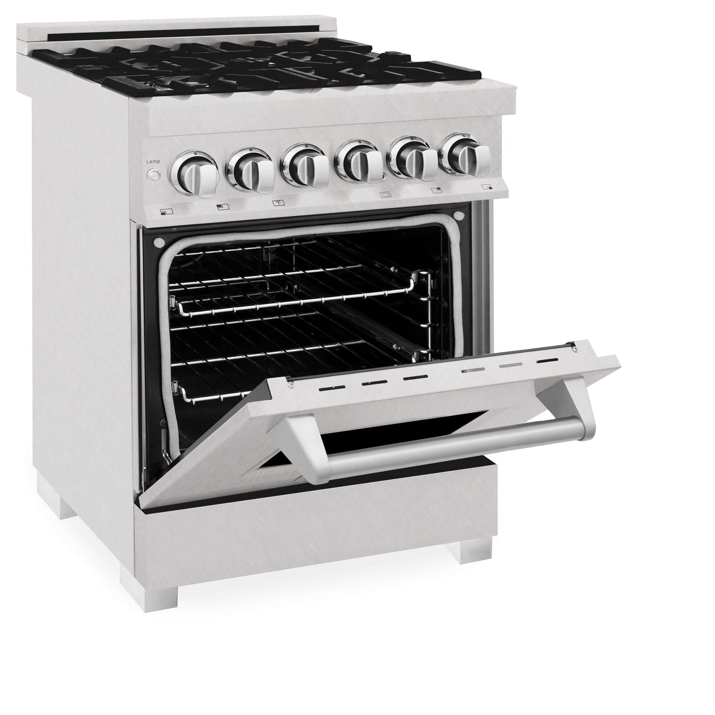 ZLINE 24 in. Professional Dual Fuel Range in DuraSnow Stainless Steel with Color Door Options (RAS-SN-24) [Color: Blue Matte]