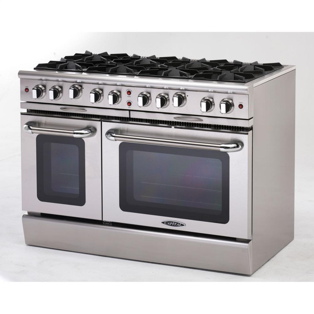 48" Gas Range with 8 Open Burners 25K BTU