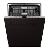 ZLINE 24" Monument Series 3rd Rack Top Touch Control Dishwasher with Stainless Steel Tub, 45dBa (DWMT-24) [Color: Oil Rubbed Bronze]