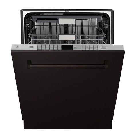 ZLINE 24" Monument Series 3rd Rack Top Touch Control Dishwasher with Stainless Steel Tub, 45dBa (DWMT-24) [Color: Oil Rubbed Bronze]