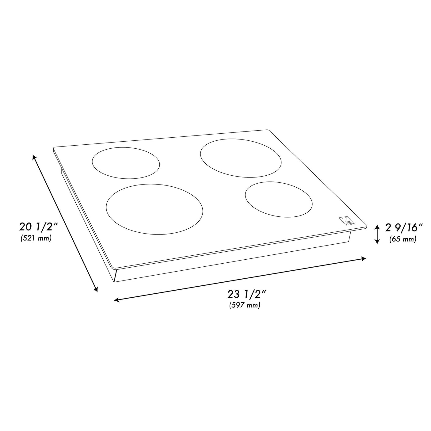 ZLINE 24 in. Induction Cooktop with 4 burners (RCIND-24)