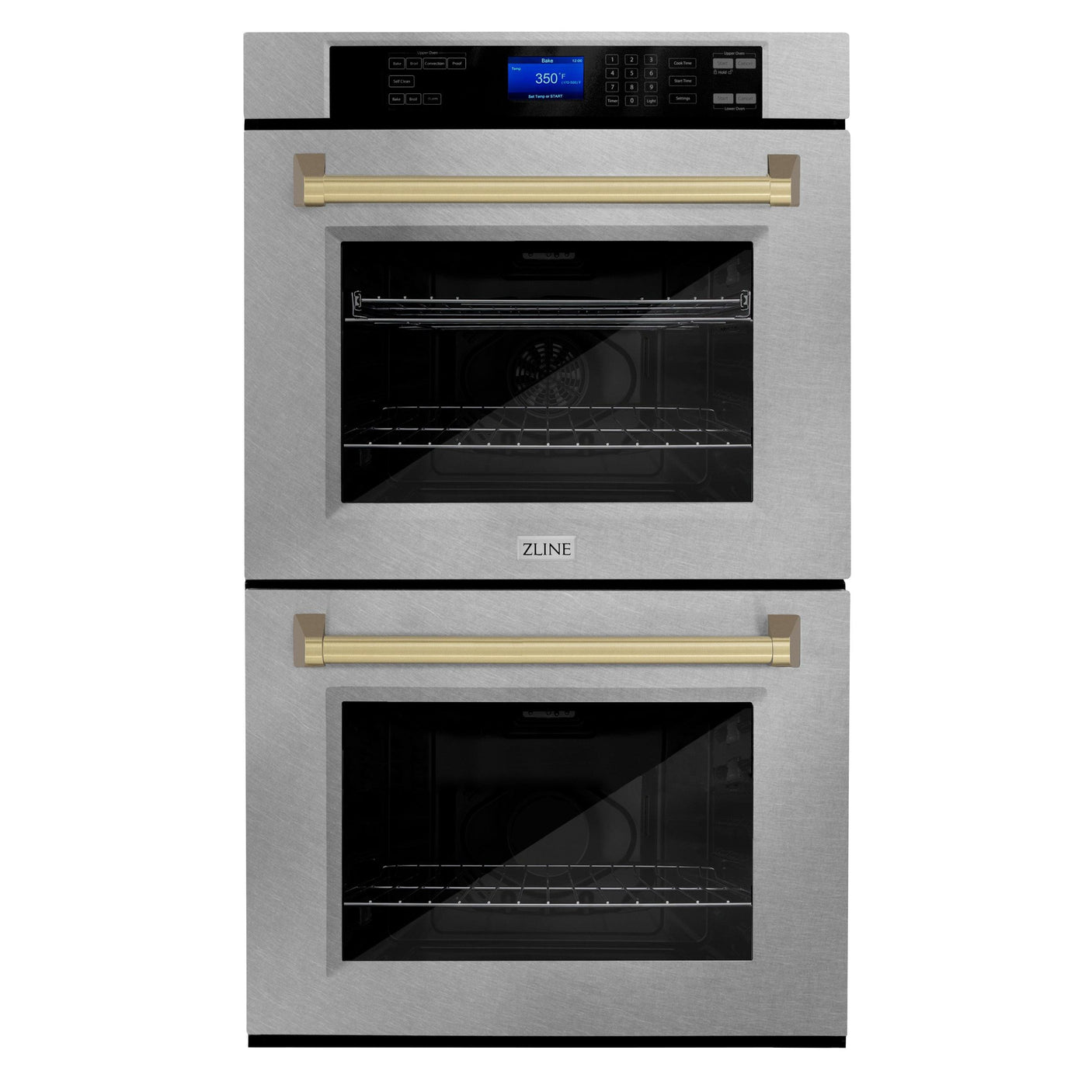 ZLINE 30" Autograph Edition Double Wall Oven with Self Clean and True Convection in DuraSnow Stainless Steel (AWDSZ-30) [Color: Champagne Bronze]