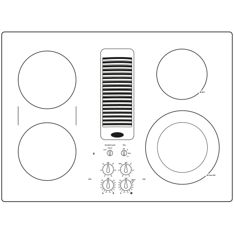 GE Profile™ 30" Downdraft Electric Cooktop