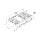 48" PRO GAS RANGE TOP