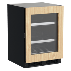 24-In Professional Built-In Beverage Center With Reversible Hinge with Door Style - Panel Ready Frame Glass, Lock - Yes