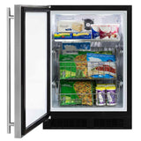 24-In Built-In All Freezer with Door Style - Stainless Steel, Door Swing - Left