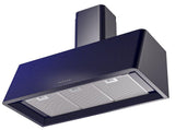 Nostalgie 40 Inch Blue Wall Mount Convertible Range Hood