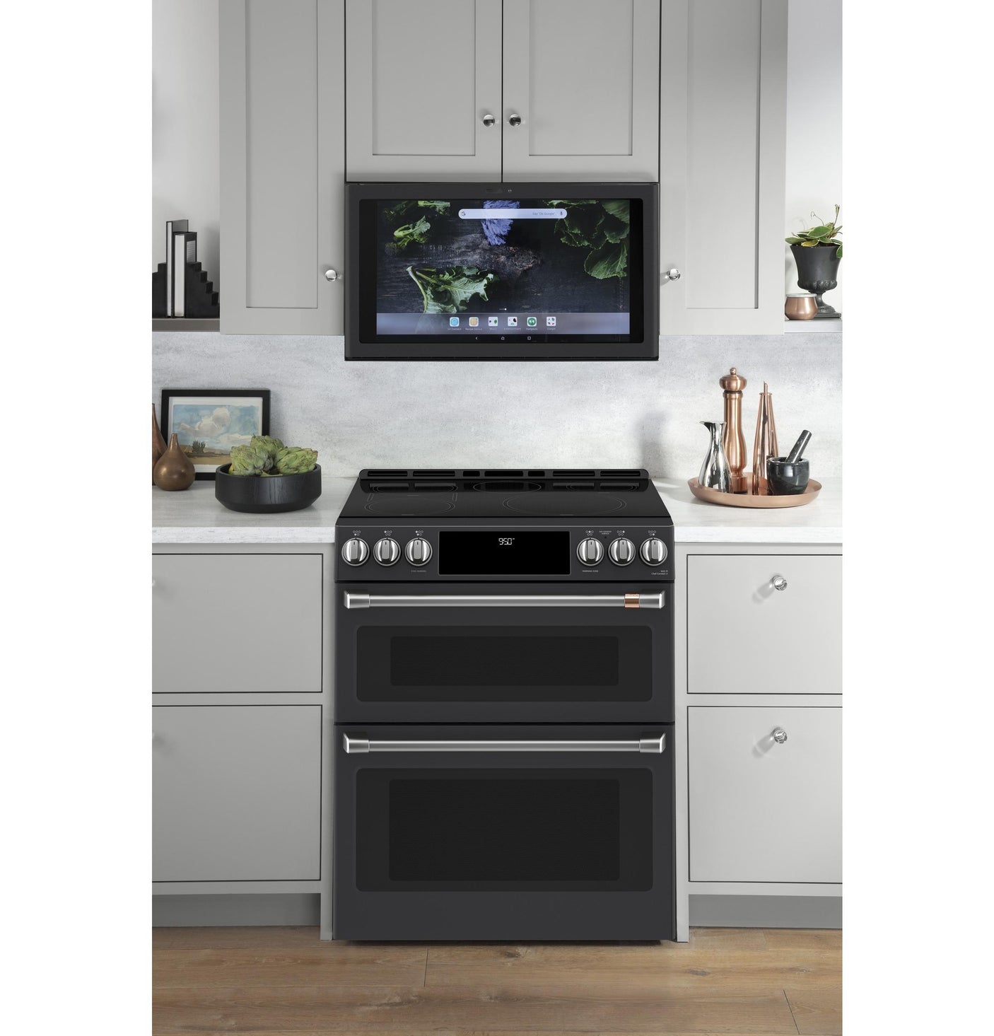 Café™ 30" Smart Slide-In, Front-Control, Induction and Convection Double-Oven Range