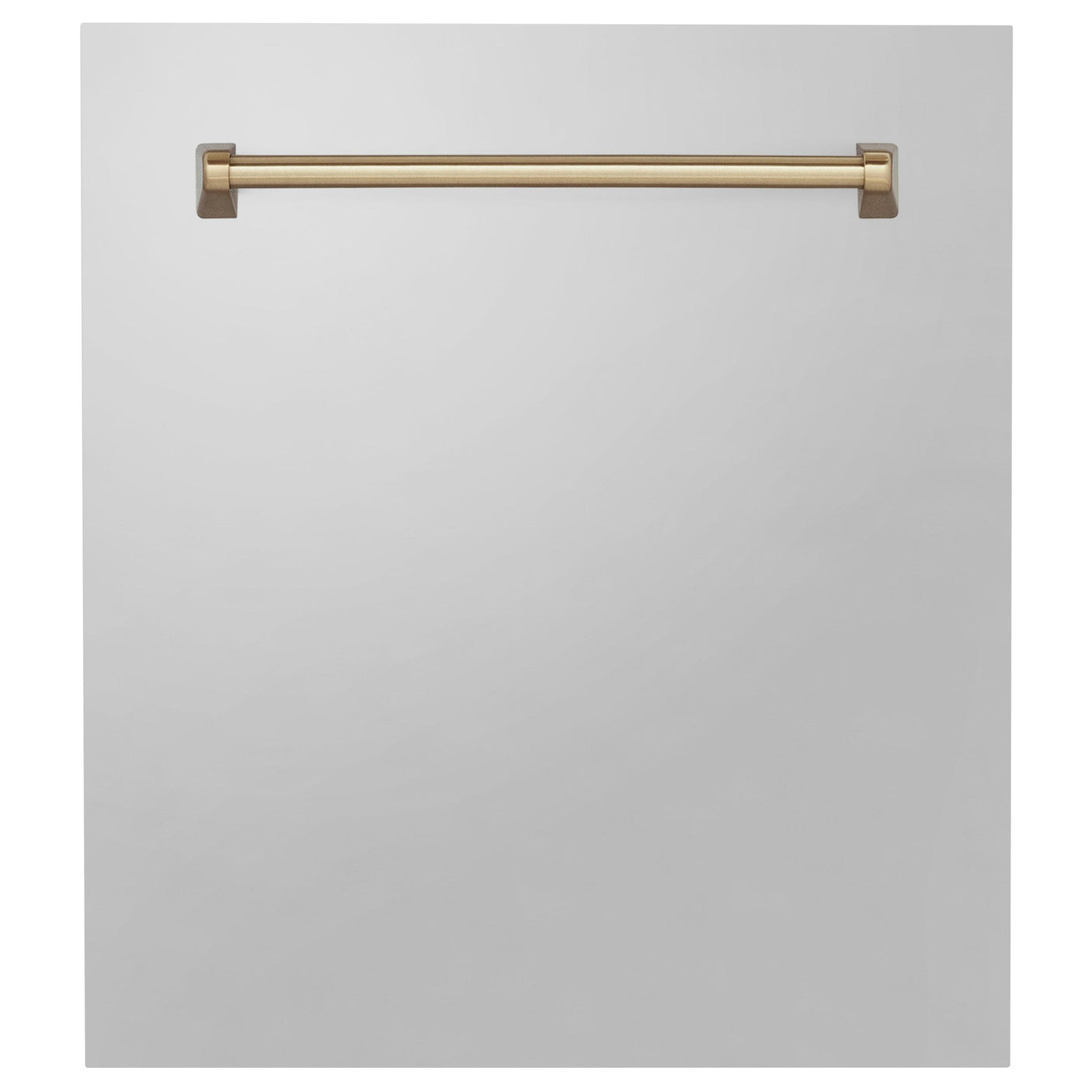 ZLINE 24 in. Autograph Edition Tallac Dishwasher Panel with Champagne Bronze Handle and Color Options (DPVZ-24-CB) [Color: Stainless Steel with Champagne Bronze Handle]