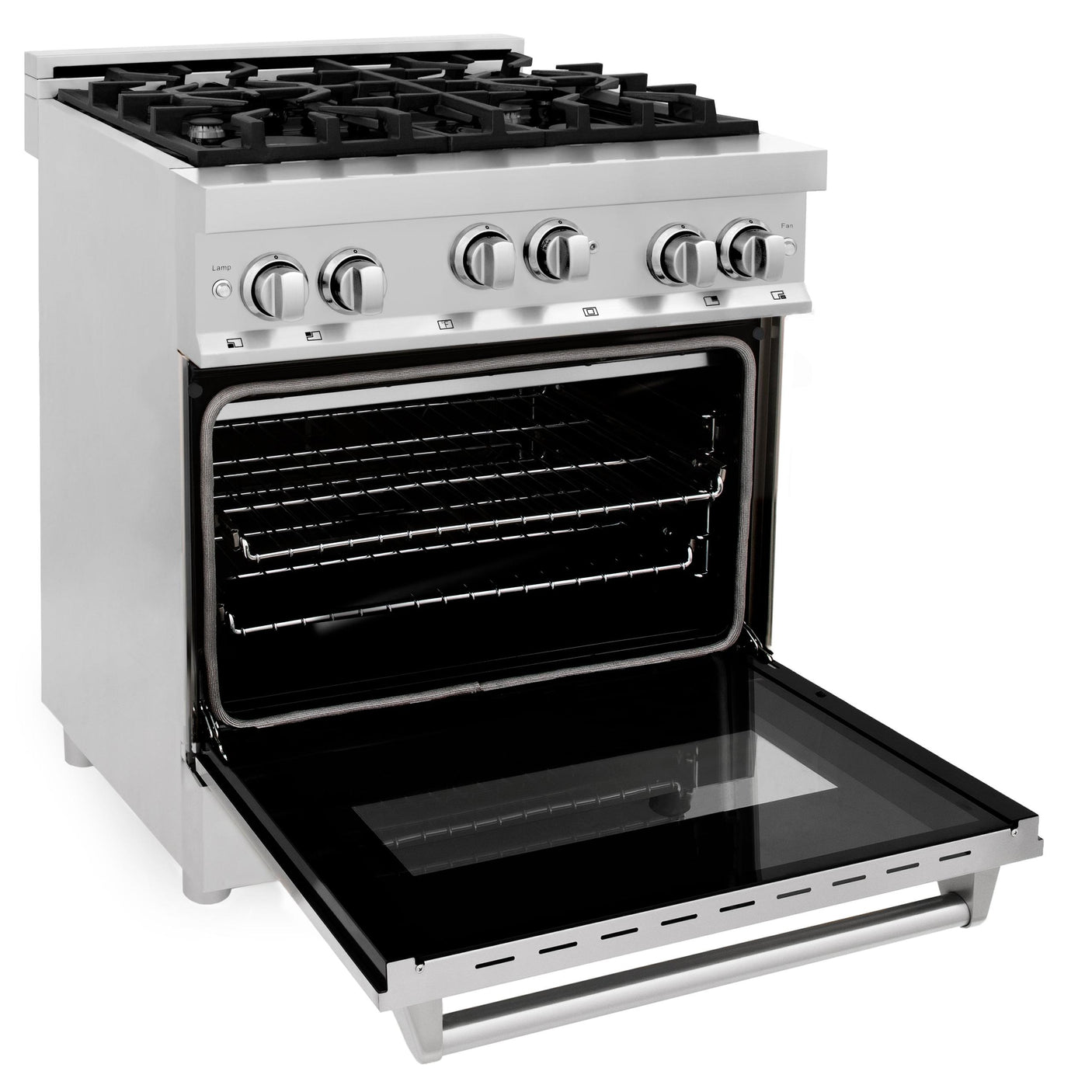 ZLINE 30" 4.0 cu. ft. Range with Gas Stove and Gas Oven in Stainless Steel (RG30) [Color: Stainless Steel with Brass Burners]