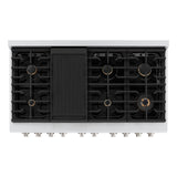 ZLINE 48 in. 6.7 cu. ft. Paramount Double Oven Dual Fuel Range in Stainless Steel with 8 Brass Burners (SDR-BR-48)