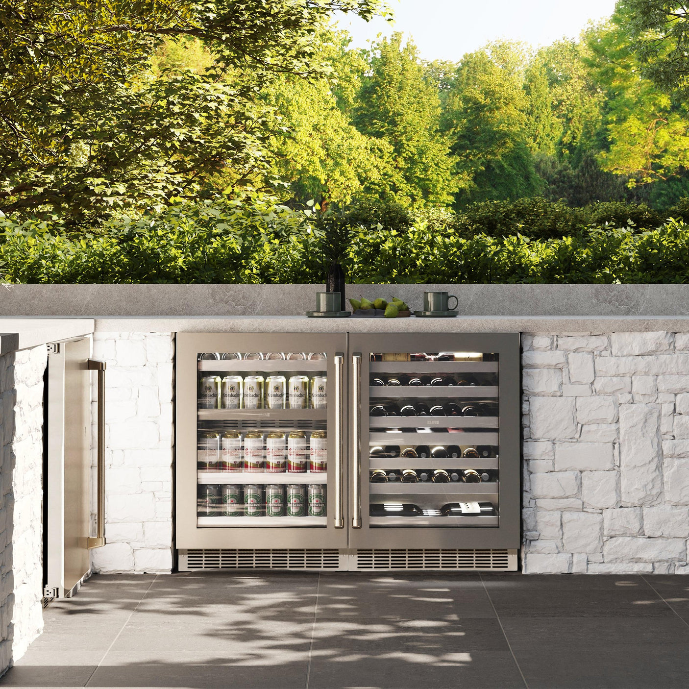 ZLINE 24 in. Touchstone Dual Zone 44 Bottle Wine Cooler With Stainless Steel Glass Door (RWDO-GS-24)