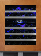 24" Wine Cooler 2 Zone Overlay Glass LH