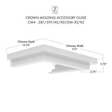 ZLINE Crown Molding 4 For Wall Range Hood (CM4-587/597/KE/KECOM-30/KZ)