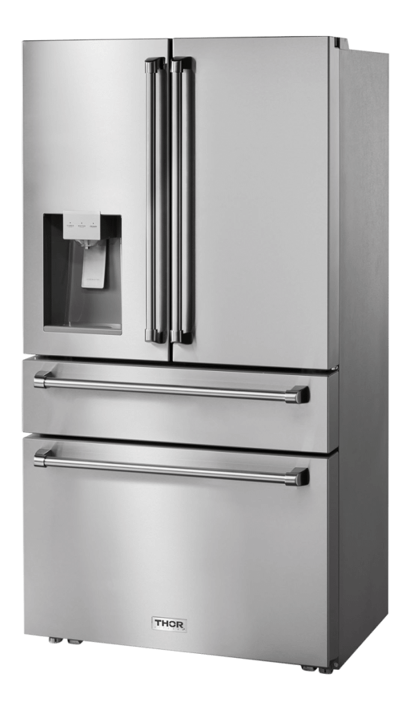 Thor Kitchen 36 Inch Professional French Door Refrigerator With Ice and Water Dispenser - Model Trf3601fd