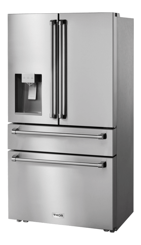 Thor Kitchen 36 Inch Professional French Door Refrigerator With Ice and Water Dispenser - Model Trf3601fd