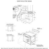 GE® 30" Drop-In Electric Range