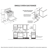 GE Profile™ Smart 30" Free-Standing Self Clean Gas Fingerprint Resistant Range with No Preheat Air Fry