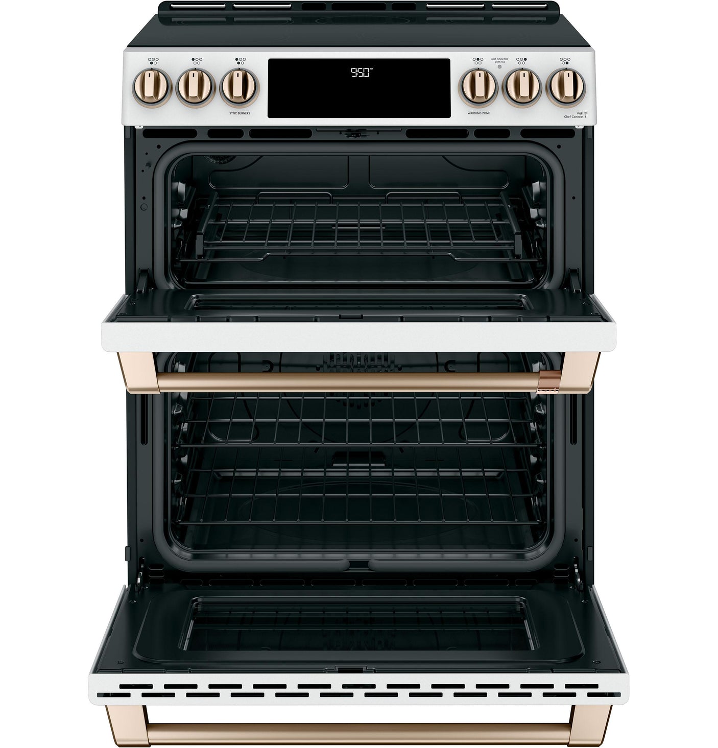 Café™ 30" Smart Slide-In, Front-Control, Induction and Convection Double-Oven Range