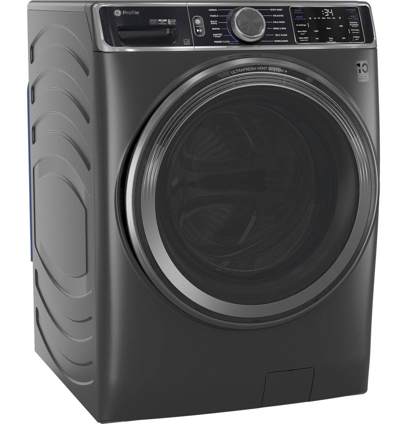 GE Profile™ 5.5 cu. ft. Capacity Smart Front Load ENERGY STAR® Steam Washer with UltraFresh Vent System+ and Smart Wash & Smart Rinse