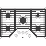 GE® 30" Built-In Gas Cooktop with 5 Burners and Dishwasher Safe Grates