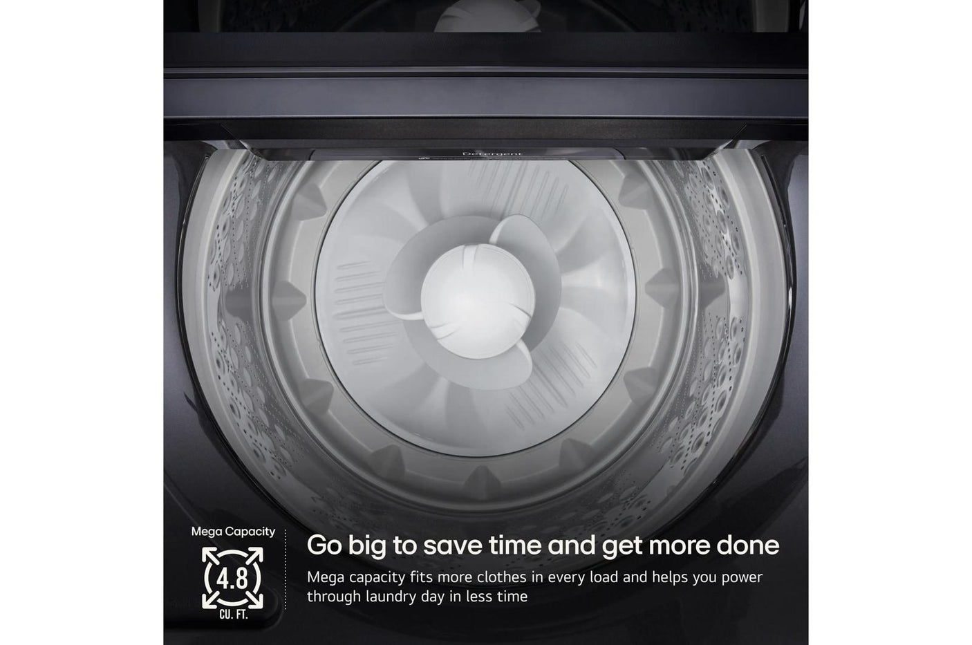 4.8 cu. ft. Mega Capacity Smart Top Load Washer with 4-Way® Agitator, EasyUnload™ & AI Sensing