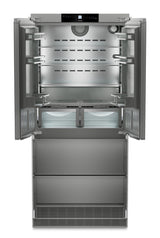 Combined refrigerator-freezer with BioFresh and NoFrost for integrated use