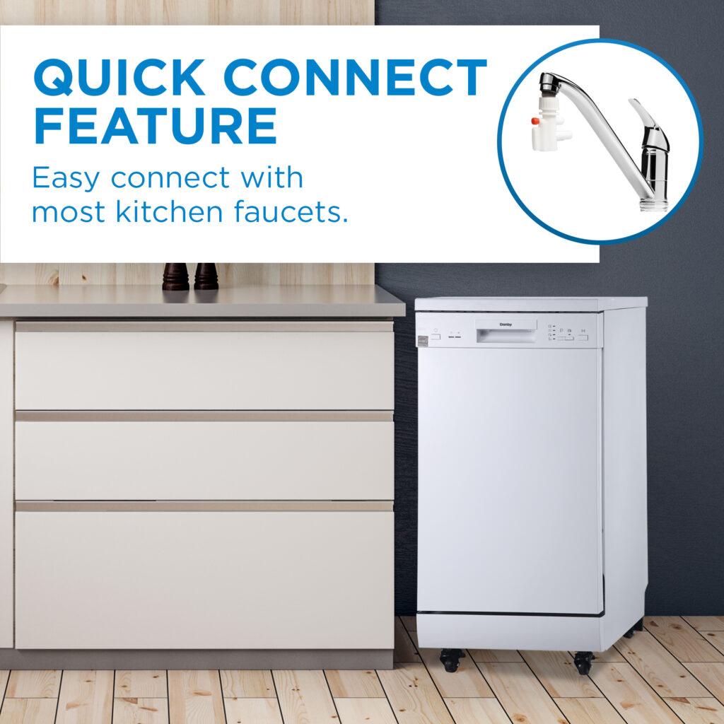 Danby 18" Wide Portable Dishwasher in White ()