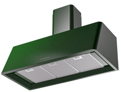 Nostalgie 40 Inch Emerald Green Wall Mount Convertible Range Hood