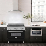 ZLINE 36" 4.6 cu. ft. Induction Range with a 5 Element Stove and Electric Oven in Stainless Steel (RAIND-36) [Color: Black Matte]