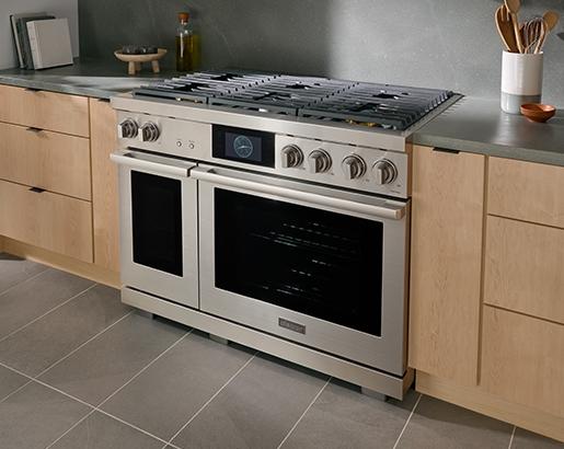 48" Dual-Fuel Steam Range, Silver Stainless, Natural Gas/Liquid Propane