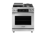 Dual Fuel Pro Range, Silver Stainless Steel, Liquid Propane