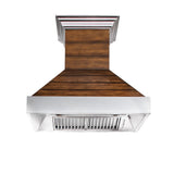 ZLINE Shiplap Wooden Wall Range Hood with Stainless Steel Accent (365BB)